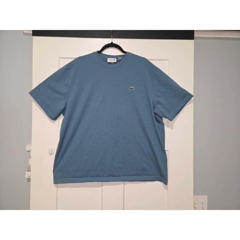 Lacoste Men’s Blue Cotton Classic Fit Crew Neck Tee 3XL
